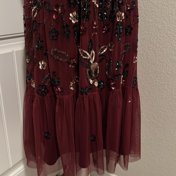 Gianni Bini Embellished Maroon Dress - Picture 4 of 7